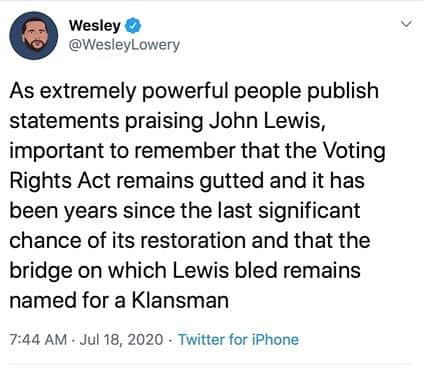 ミラーナ・ヴァイントゥルーブさんのインスタグラム写真 - (ミラーナ・ヴァイントゥルーブInstagram)「To honor John Lewis, call your republican leaders and pressure them to fix the Voting Rights Act. And rename the Pettus Bridge after John Lewis.  - 1. Call the Capitol Switchboard to get connected to your senate and house reps. (202)224-3121 - 2. Go to TinyUrl.com/JohnLewisBridge to sign the petition to rename the bridge.」7月19日 9時27分 - mintmilana