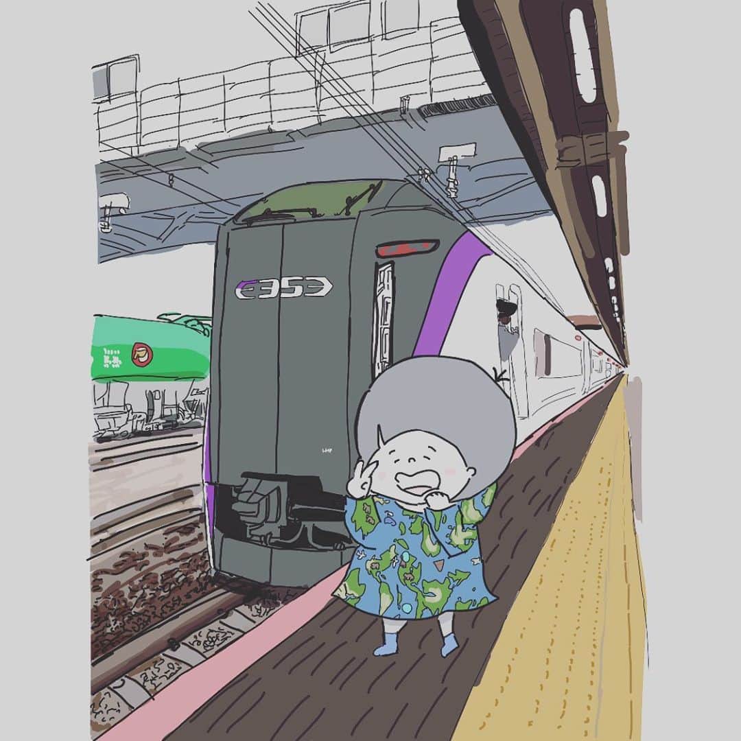 やおたくやさんのインスタグラム写真 - (やおたくやInstagram)「電車好きすぎ。 なかなかあずさのTシャツ無かったので作りました。気に入ってくれるといいけど。  欲しいと言ってくれるかたもいたので良ければどーぞ。プロフィールのSUZURIから買えますので。  #2歳#息子#育児日記#育児漫画」7月19日 9時32分 - yaotakuya