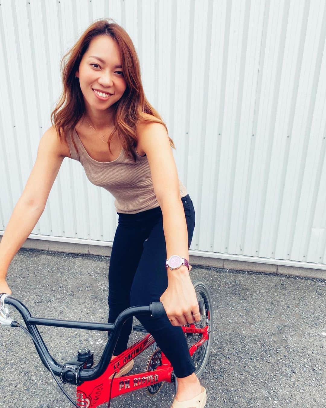 飯端美樹のインスタグラム：「SUNDAY🚲♡」