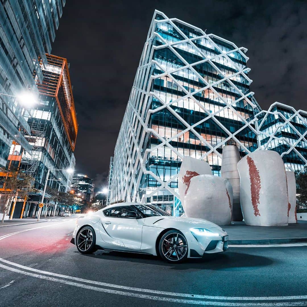 Toyota Australiaのインスタグラム：「From Darling Harbour to Dubbo and everything in between, the GR Supra brings the speed, precision and power to handle the toughest of roads with grace. Where do you dream of taking the GR Supra?  📷: @oli.coulthard & @is400o #ToyotaGRSupra 🗓 Captured April, 2020」
