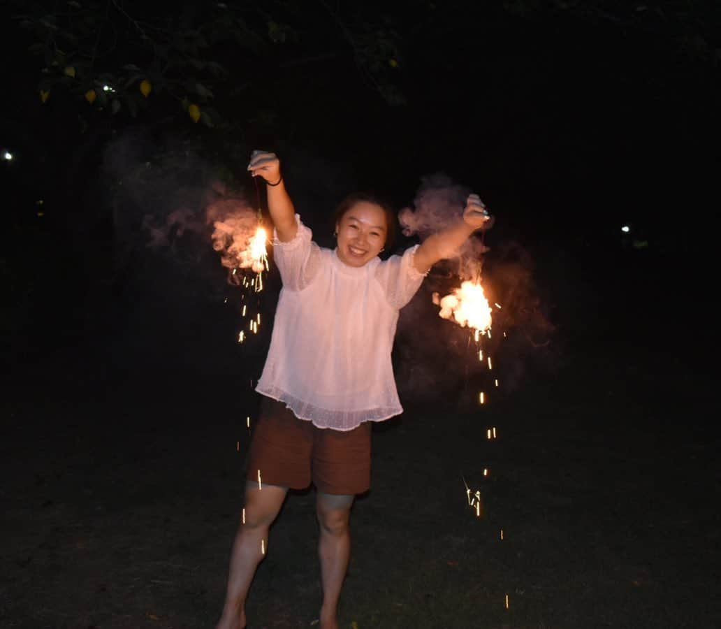 樋口新葉のインスタグラム：「🎆🌟🎇🌟夏ですな🌻🌞🍉🌽」