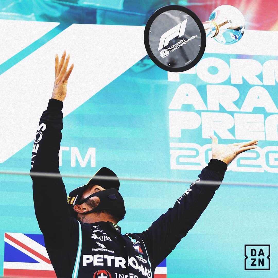 のインスタグラム：「. ハミルトンが今季4度目のポールトゥウィン🏁 . 巧みにタイヤを保ちながらの完璧なレース運びで、前戦のリベンジを見事に達成👏 . 4位以下を周回遅れとする異次元の速さを見せつけた。 . 🏆F1™2020第6戦スペインGP 📱#DAZN で見逃し配信中 . . #F1DAZN #f1jp #SpanishGP #weraceasone #DAZN #motorsport #Formula #Formula1 #Formulaone #mercedes #barcelona #hamilton #f12020」