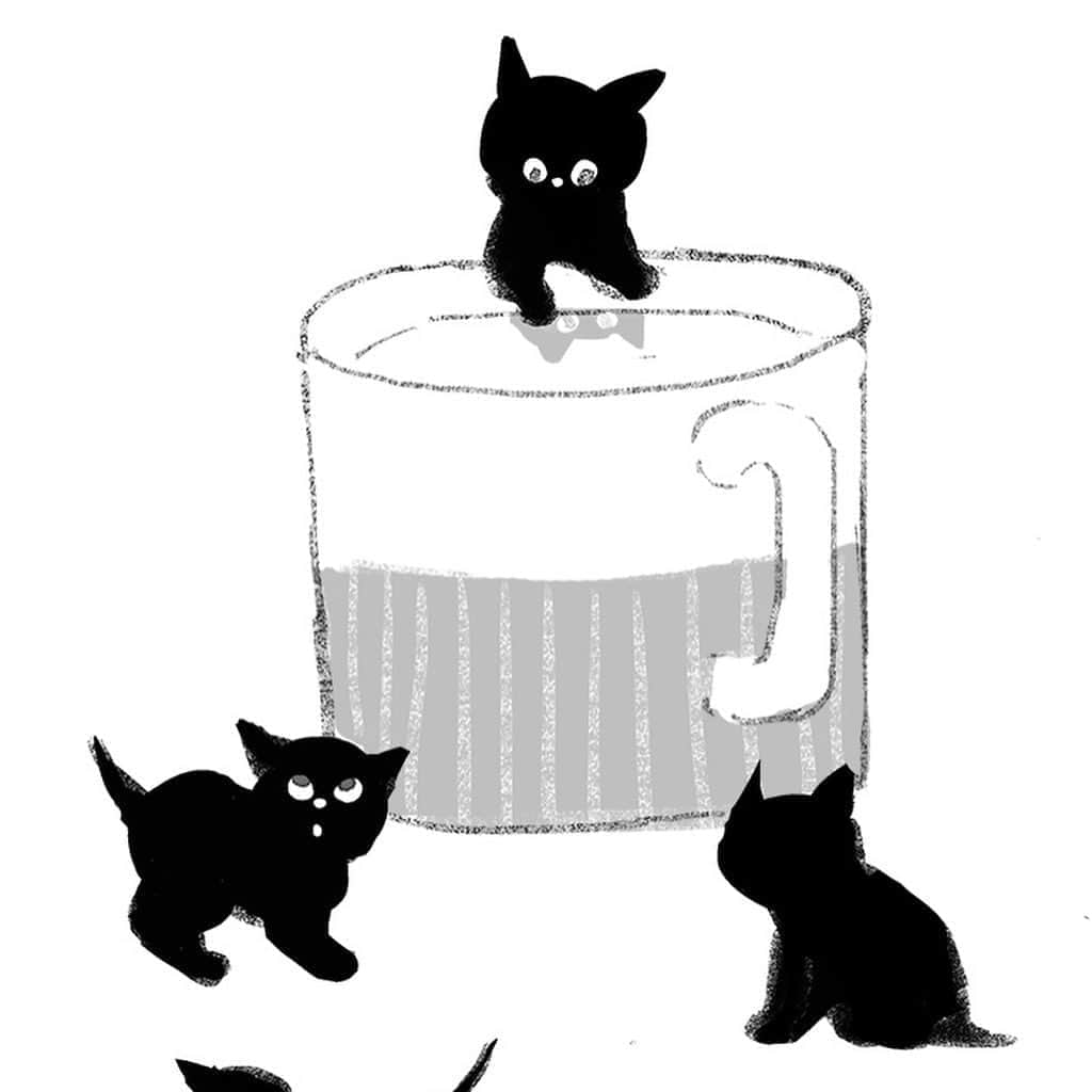 momoroさんのインスタグラム写真 - (momoroInstagram)「#黒猫感謝の日 #黒猫#くろねこ #blackcat #illustration #momoro#ももろ#イラスト」8月17日 16時04分 - momoro6666