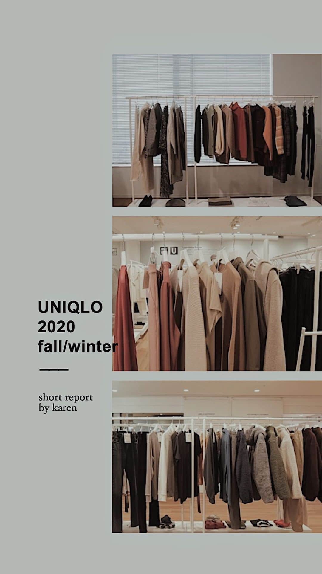 影山可蓮のインスタグラム：「UNIQLO 2020 fall/winter EXHIBITION @uniqlo  ・  ・ 20FW展示会の様子をショートムービーにしてみました📄 Youtubeに展示会レポートを載せてるので合わせて見ていただけるとうれしいです💭  (編集は引き続き勉強中なので温かい目で見ていただけると🎥) ・ ・ #uniqlo  #uniqlo2020fw  #uniqlo_karen  #uniqlou2020fw  #ユニ女  @uniqlo_ginza  #outfit #ootd  #instafashion #fashion  #シンプル #コーデ #コーディネート #今日のコーデ #私服  #ユニクロ #ユニクロコーデ #ユニクロユー」
