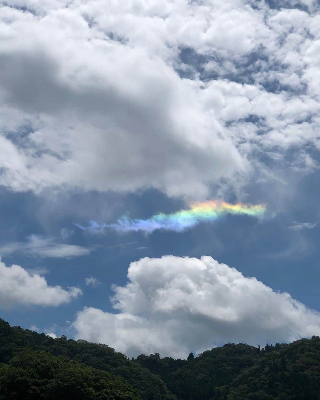 久保田夏菜さんのインスタグラム写真 - (久保田夏菜Instagram)「彩雲。  うちのおかんが 「かなーーーーー！！！はやくーーーーー！！！！」って 猛ダッシュで知らせに来てくれた。  #彩雲　#お盆　#夏空」8月13日 11時48分 - kanakubota0805