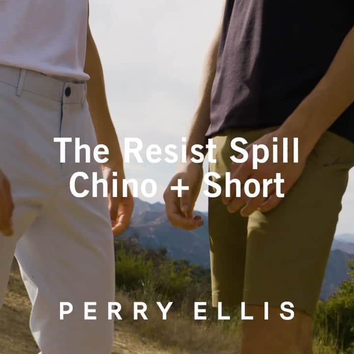ペリーエリスのインスタグラム：「Dress with confidence for every occasion in our Resist Spill Chino. Stain-resistant and water-repellent fabric to keep you looking fresh. #lifereadysince1976」