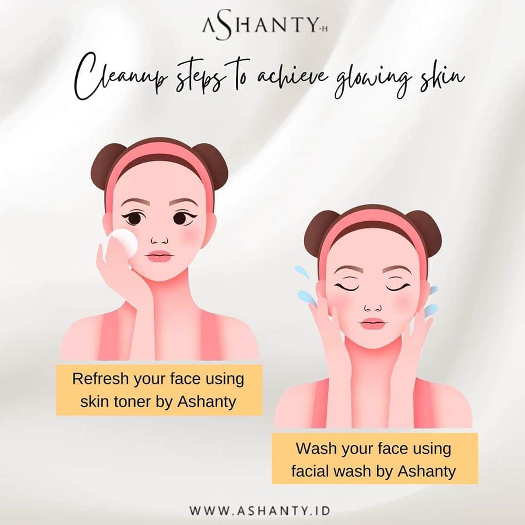 ASHANTY BEAUTY CREAM OFFICIALのインスタグラム：「Cleanup steps to achieve glowing skin ✨ • Basuh wajah dengan air bersih, lalu gunakan facial wash by Ashanty lakukan sedikit pijatan memutar agar wajah lebih relax, kemudian bilas wajah dengan air bersih dan keringkan menggunakan handuk yang lembut dan baru (tidak bekas pakai untuk menghindari iritasi dan jerawat pada kulit wajah) • Langkah selanjutkan jangan lupa gunakan Skin toner by Ashanty untuk membantu mengangkat sisa kotoran yang menempel, membuat wajah lebih cerah dan segar 🖤  ______________________________ Informasi dan pemesanan  Ashanty Beauty Cream  WA: 081287388885 WA: 081293823950 WA: 087778489900 WaA: 085781140354 ⚡️ Fast Respons Click Link On Bio Instagram @ashantyid ❣️ ______________________________ #ashantybeautycream #creamashanty #skincareashanty #skincare #skincareartis #skincarelokal #creamwajah #creamperawatanwajah #obatjerawat #jerawat #kosmetik #krimwajah #creamwajah #whiteningcream #ashantyid #ashanty #ahha #kepastian #aurelhermansyah」