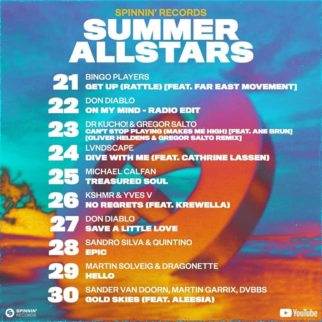 Spinnin' Recordsさんのインスタグラム写真 - (Spinnin' RecordsInstagram)「You all have massively casted your votes on the Summer Allstar tracks, big thanks for that! We proudly present you: the winners! P.S. keep an eye out on our YouTube this weekend ☀️ ​ ​#SpinninRecords #SpinninAllstars @lucasandsteve @samfeldtmusic @dvbbs @borgeousmusic @oliverheldens @beckyhill @martinsolveig @goodtimesahead @shannonrani_ @wulf_music」8月14日 4時56分 - spinninrecords