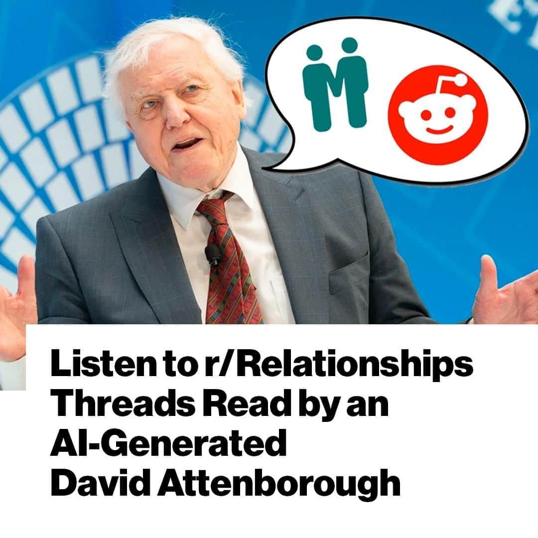 VICEさんのインスタグラム写真 - (VICEInstagram)「"My boyfriend (22m) insists he was 'joking' with me (20f) after he said he had sex with a coworker after driving her home," David Attenborough's voice said, solemnly.⁠ ⁠ A lot of r/Relationships—a subreddit where people post their wildest personal problems for internet strangers to solve or judge—is fake. It's only fitting that the subreddit be narrated by a fake version of the world's most famous wildlife observer, too.⁠ ⁠ Via @motherboardvice ⁠ ⁠ Link in bio for more stories of cheating partners read by "Attenborough."⁠ ⁠ 📸  Image: IMF Staff Photograph, Stephen Jaffe  Collage: Emily Lipstein」8月14日 5時01分 - vice