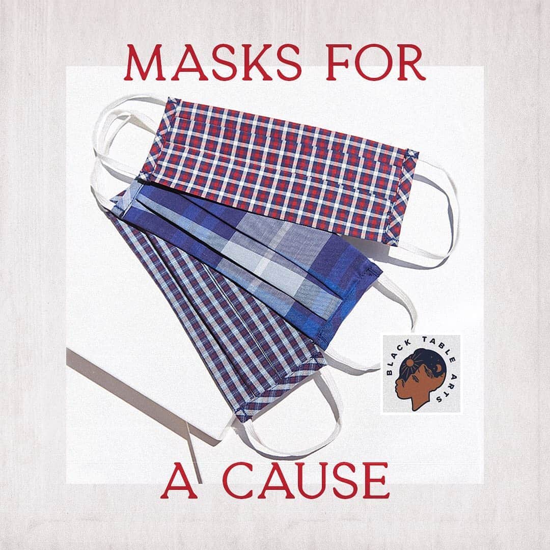 カレントエリオットのインスタグラム：「now on currentelliott.com: reusable and machine washable masks  we are excited to announce that masks will now be available on our website with 50% of sale profits being donated to @blacktablearts / @blacktablearts is an organization dedicated to gathering black communities through the arts towards better, black futures and we are honored to contribute to their efforts / be safe, wear a mask / we are all in this together」