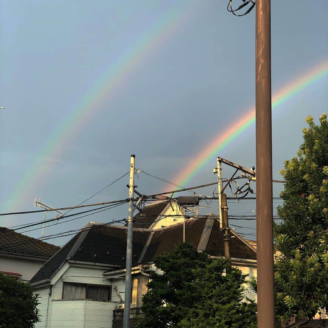 北原徹さんのインスタグラム写真 - (北原徹Instagram)「ダブルの虹って見たことあったかなぁ？」8月13日 21時37分 - torukitahara