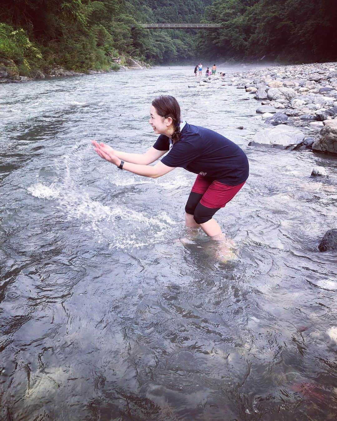 美甘子さんのインスタグラム写真 - (美甘子Instagram)「川の水が冷たくて気持ち良かった！ #川井キャンプ場」8月13日 23時12分 - rekish_mikako