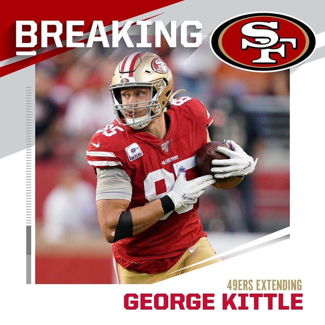 NFLさんのインスタグラム写真 - (NFLInstagram)「49ers, TE George Kittle agree to five-year, $75M contract extension. (via @rapsheet + @realmikesilver) - 📷: Tony Avelar/AP」8月13日 23時57分 - nfl