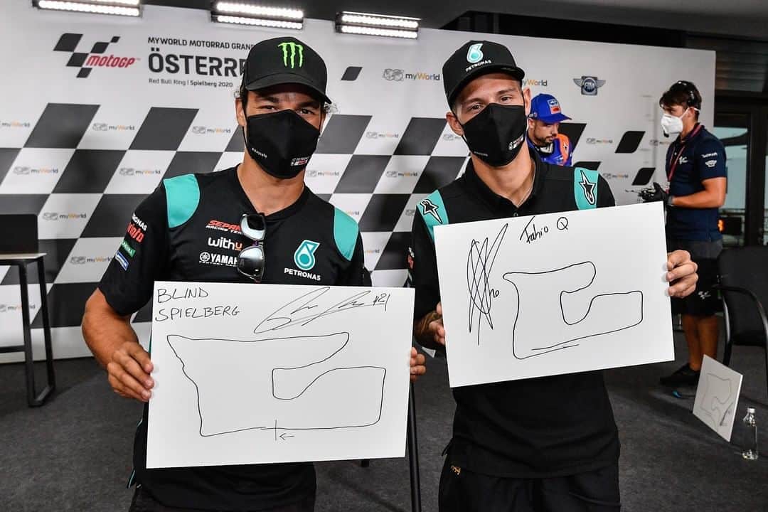MotoGPさんのインスタグラム写真 - (MotoGPInstagram)「What do you think of the @sepangracing riders' artworks for our Red Bull Ring blindfold challenge? 🎨  #AustrianGP 🇦🇹 #MotoGP #MotoGPSocial」8月14日 1時41分 - motogp