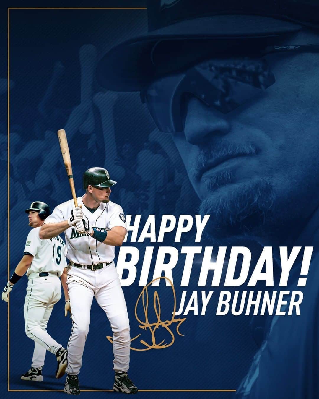 シアトル・マリナーズさんのインスタグラム写真 - (シアトル・マリナーズInstagram)「Happy birthday to both @tskywalk44 and Mariners Hall of Famer Jay Buhner! 🎉」8月14日 2時02分 - mariners