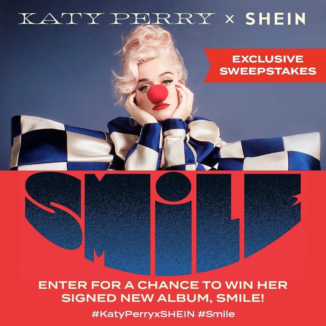 SHEINさんのインスタグラム写真 - (SHEINInstagram)「O.M.G! 🎙✨ Guess who our next edit is with?  The QUEEN, @KatyPerry! To celebrate her album SMILE releasing 8/28 (you can pre-order yours starting 8/23!), we're giving away 20 copies of her new album!  🎧 P.S. Don't forget to tune into the SHEIN APP 8/20 @ 7PM PST to meet Katy herself on our STREAMING EVENT!  Prizes: 1 x Winner will receive all of Katy Perry's Picks from SHEIN 20 x Winners will recieve Smile albums signed by Katy Perry (US customers only)  🌟 How to enter: 1. Follow @SHEINofficial & @SHEIN_US 2. Tag 3 friends to watch the straming event 3. Repost & add hashtag #KatyPerryxSHEIN  ✨ Bonus: Repost this giveaway in your stories to DOUBLE your chances!  Winners will be announced 8/31 on @SHEINofficial's stories!」8月14日 3時30分 - sheinofficial