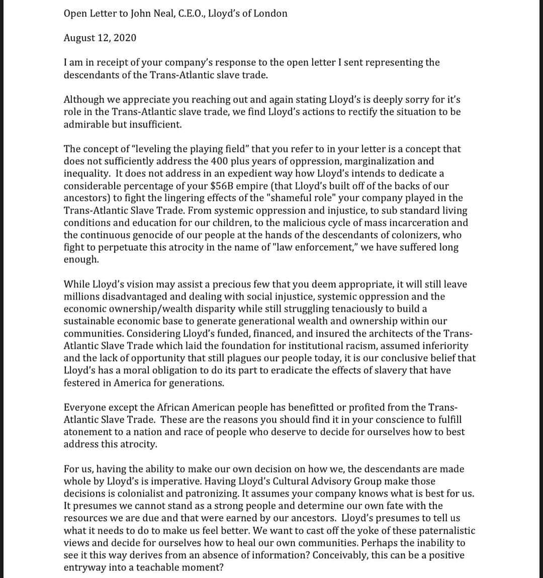 T.I.さんのインスタグラム写真 - (T.I.Instagram)「As promised... Our letter in response to @lloydsoflondon's letter we received 10 days ago. The conversation continues.... This isn't just MY movement...This is for US‼️ All who believe in the message and intention of this call to action  sign the petition USorELSE.org #linkinbio」8月14日 14時10分 - tip