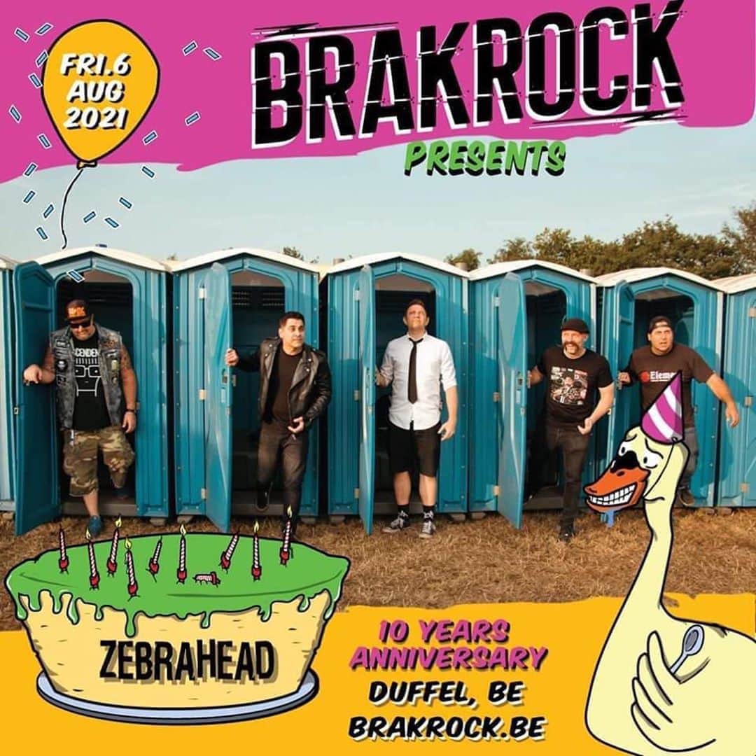 Zebraheadさんのインスタグラム写真 - (ZebraheadInstagram)「This will be fun!   #Repost @brakrock ・・・ Brakrock 10y anniversary edition - reconfirmation Zebrahead 🎉🎂❤️ ----- Get ready to be blown away by a truly innovative and ingenious meld of punk, hip – hop and alternative rock.  We’re excited to have Orange County – based punk rock act Zebrahead for the very first time ever on stage at  Brakrock 10y anniversary edition.   Zebrahead first broke ground, erupting into the Southern California rock scene in the mid – ‘90s. After a dozen years, half a dozen albums, scores of countries, countless miles, a Grammy nomination for Best Metal Performance, they are ready to bring the party in the - yes! -  pit! ----- info/tickets: www.brakrock.be ⏰  #brakrock #Zebrahead」8月14日 14時28分 - zebraheadofficial
