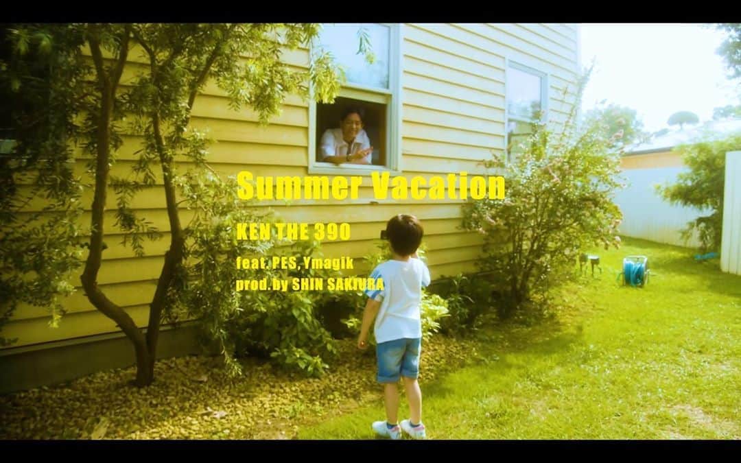 のインスタグラム：「Music Video 8/14 21:00 On YouTube   KEN THE 390  Summer Vacation feat. PES, Ymagik (Prod. Shin Sakiura)   ついに公開🙌🙌🙌🙌 #KENTHE390」