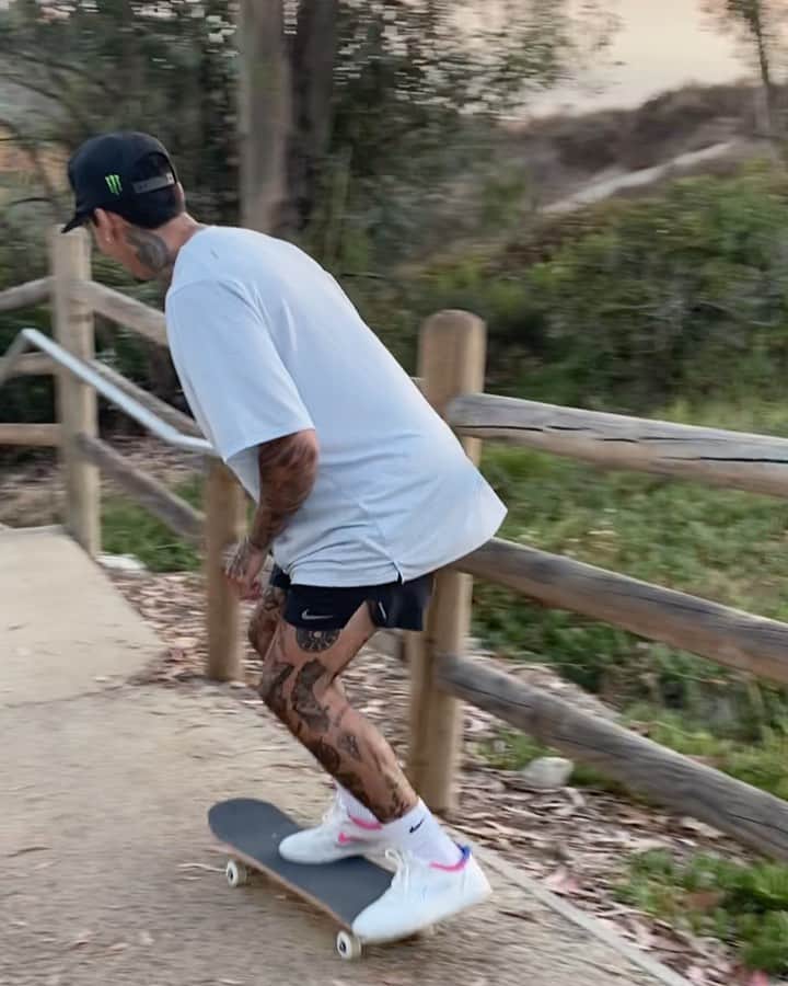 ナイジャ・ヒューストンのインスタグラム：「Treflips Sunsets and the Boyzzzz🌅」