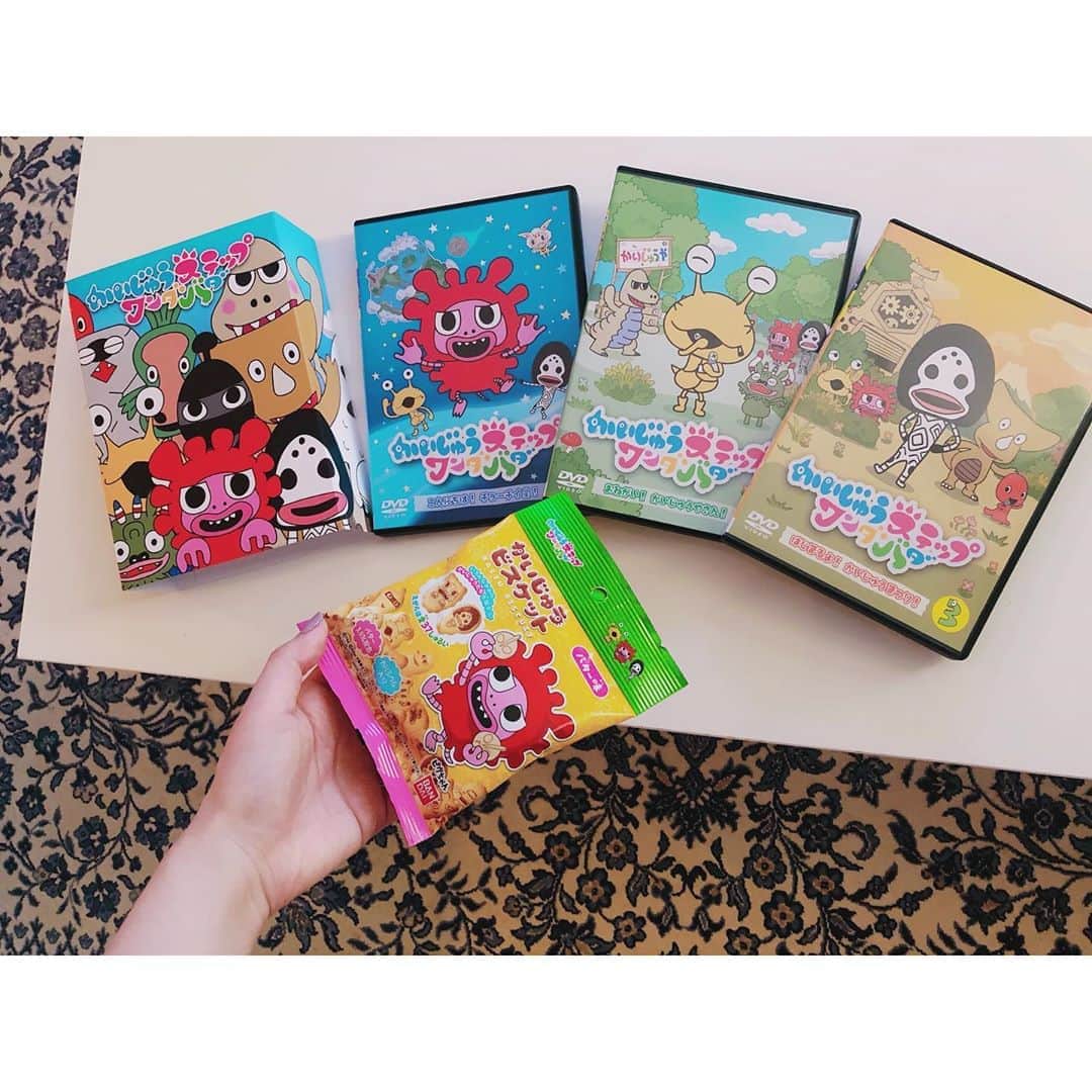 のインスタグラム：「『 #かいじゅうステップ ワンダバダー』 . DVDがリリースされました！ . なんともあいくるしい、かいじゅうたちの世界が、ぎゅぅっと詰まっています。 . 笑ったり、泣いたり、怒ったり、ケンカしては仲直りして…ピグちゃんたちが大切なこと、伝えてくれています。 . たくさんのお友だちに見てもらいたいな。 . 「かいじゅうビスケット」も可愛くて、食べるのもったいないけど、美味しくて、幸せな気分になれるので、是非。 . 本日は17:20〜Eテレにて再放送！ . ミクちゃんのお話！ . よかったら見てね！ . 公式インスタアカウント @kaijustep で情報もチェックしよう！ . #かいじゅうステップ #かいじゅうステップワンダバダ . あ、当方、ケムールのケムちゃん役にて出演させて頂いております！ . ござるでござる！」