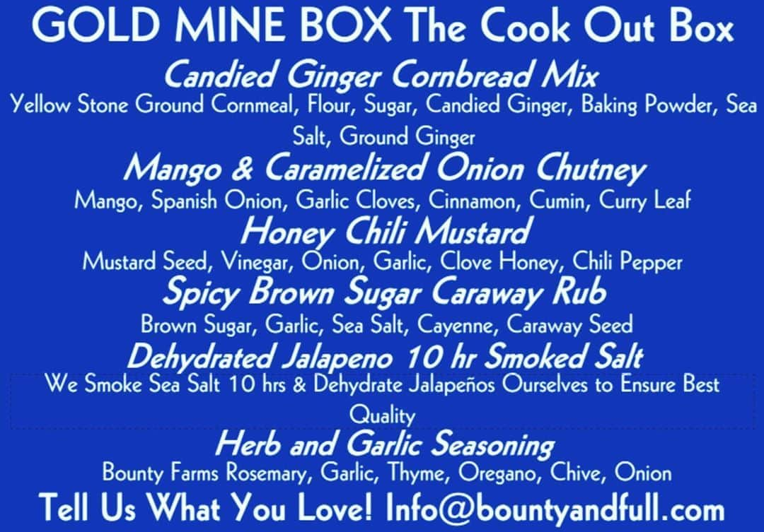 ケリスさんのインスタグラム写真 - (ケリスInstagram)「This weeks Gold mine box is the cook out ! ARE YOU READY ? Going on sale at 10am pst . DONT MISS IT ! Turn your notifications on guys . #farm #cheflife #foodies #goldmine #sale #bipoc #buyblack #quarantine #fresh #cookathome #cornbread #spice #delicious LINK IN BIO」8月14日 23時09分 - kelis