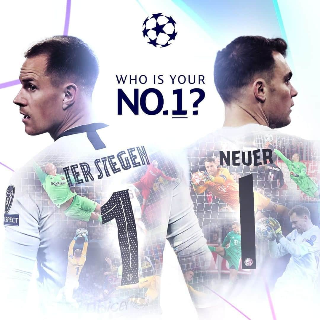 UEFAチャンピオンズリーグさんのインスタグラム写真 - (UEFAチャンピオンズリーグInstagram)「🧤 @mterstegen1 𝗼𝗿 @manuelneuer? 🤔⁣ ⁣ #UCL #FCBarcelona #FCBayern」8月15日 0時15分 - championsleague