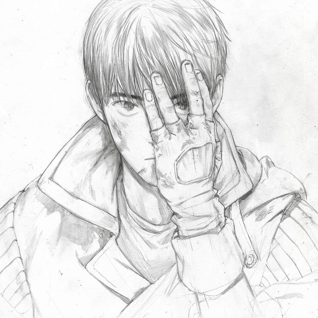 のインスタグラム：「From time to time I need to rewatch Akira to get inspired 🔥 (that’s not Kaneda’s gloves tho haha) #akira #アキラ #アート #kaneda #pencilart #아키라」