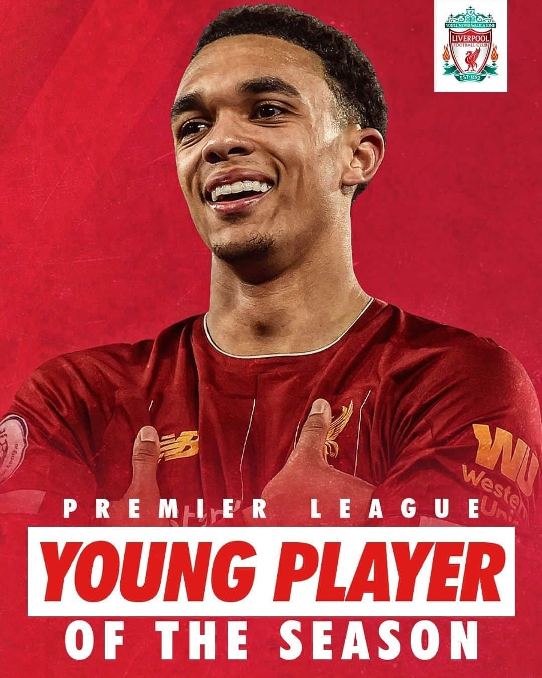 リヴァプールFCさんのインスタグラム写真 - (リヴァプールFCInstagram)「WELL IN, TRENT! 👏 TAA has been named @premierleague Young Player of the Season for 2019/20 🙌 #LFC #Trent #PremierLeague #Award #LiverpoolFC」8月14日 18時01分 - liverpoolfc