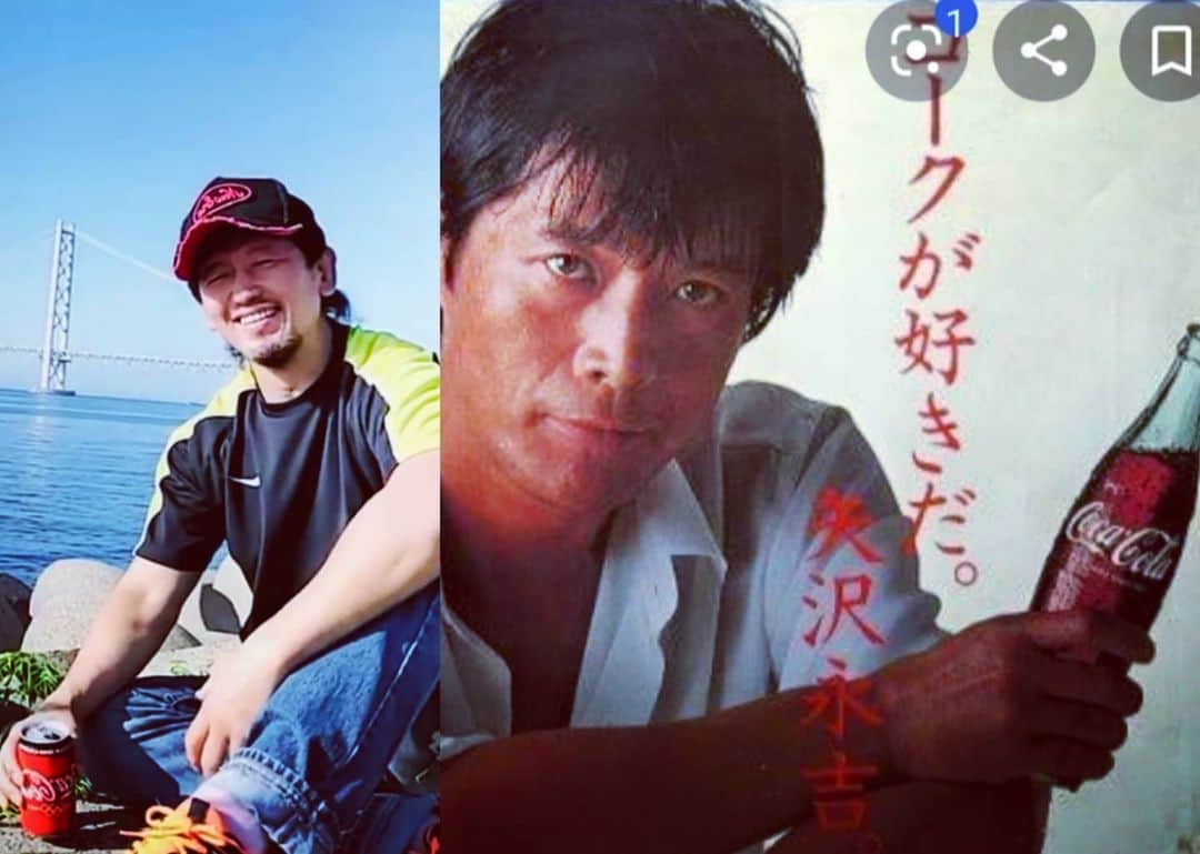 金本浩二のインスタグラム：「コークが好きだ。金本浩二。まぁそんなにCoca-Colaは飲まないけどね...😅」