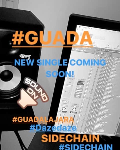 のインスタグラム：「#GUADA  My new single is coming soon.  During this crazy time one of the major silver linings I have received is meeting @anuragc8 and creating what I believe is the best music I’ve ever written or heard.  . To the die-hards, and the day-ones, thank you from the bottom of my heart for your patience. . Now I understand, why people say they feel like they’re just getting started. . I love you. stay tuned.  Sidechain #sidechain #dazedaze #daze #sorry #sorrynotsorry  #guada #guadalajara #grandlarseny」