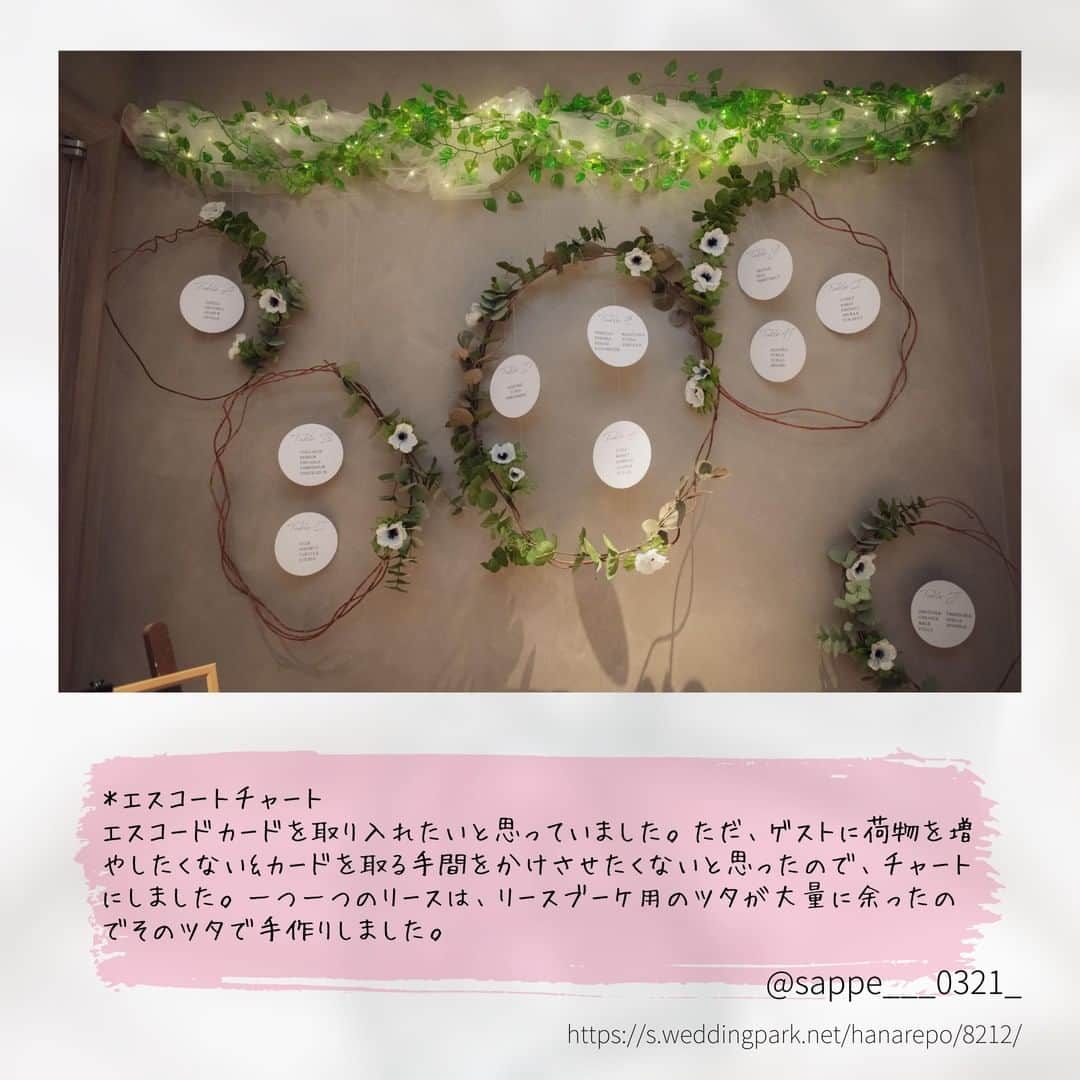 Wedding Park 公式さんのインスタグラム写真 - (Wedding Park 公式Instagram)「残しておきたくなる #エスコートカード をご紹介✍️ こんばんは！ウエディングパークのハナレポ編集部です💁 . 今回ピックアップしているのはエスコートカード✨ おしゃれなアイテムはもちろん、それだけじゃない実用的なエスコートカードをつくる方が増えてます！ これから用意される方はぜひ参考にしてみては👰 . ＊＊＊＊＊＊＊＊＊ #花嫁diy #結婚式diy #エスコートカードdiy #エスコートカード手作り #席次表 #席次表diy  #プレ花嫁 #式場探し #東京結婚式場 #東京花嫁 #2020婚 #2021婚 #2020冬婚 #2021春婚 #ちーむ2020 #日本中のプレ花嫁さんと繋がりたい #結婚式 #結婚式準備 #結婚準備 #プロポーズ #ウエパ #ウエディングパーク  ＊＊＊＊＊＊＊＊＊」8月14日 20時45分 - weddingpark