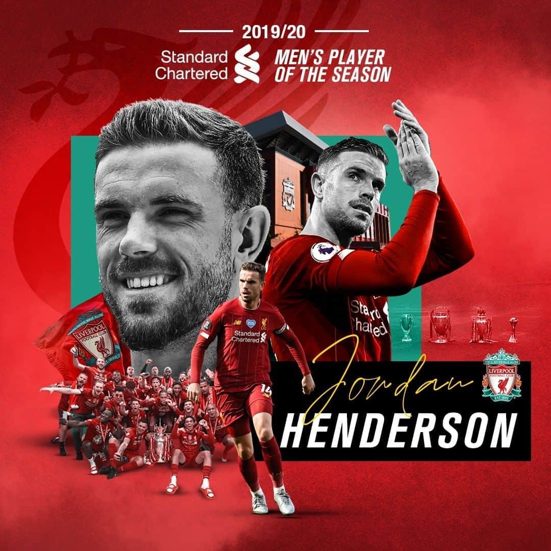 リヴァプールFCさんのインスタグラム写真 - (リヴァプールFCInstagram)「IS RIGHT, SKIPPER! 🙌 Hendo has been voted our @stanchart Player of the Season for 2019/20 👏 #LFC #LiverpoolFC #Henderson #PlayerOfTheSeason」8月14日 21時00分 - liverpoolfc