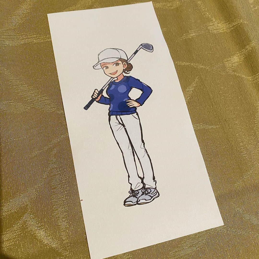 篠崎愛さんのインスタグラム写真 - (篠崎愛Instagram)「似てる？笑笑 #まなてぃ #イラスト #白金台女子ゴルフ部」8月14日 21時03分 - mana.s_golf