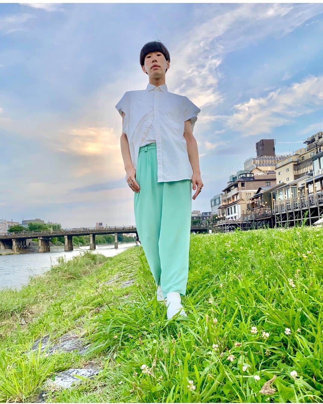坂口涼太郎さんのインスタグラム写真 - (坂口涼太郎Instagram)「⛅️🌿🌅🏞 #お涼服」8月14日 21時27分 - ryotarosakaguchi