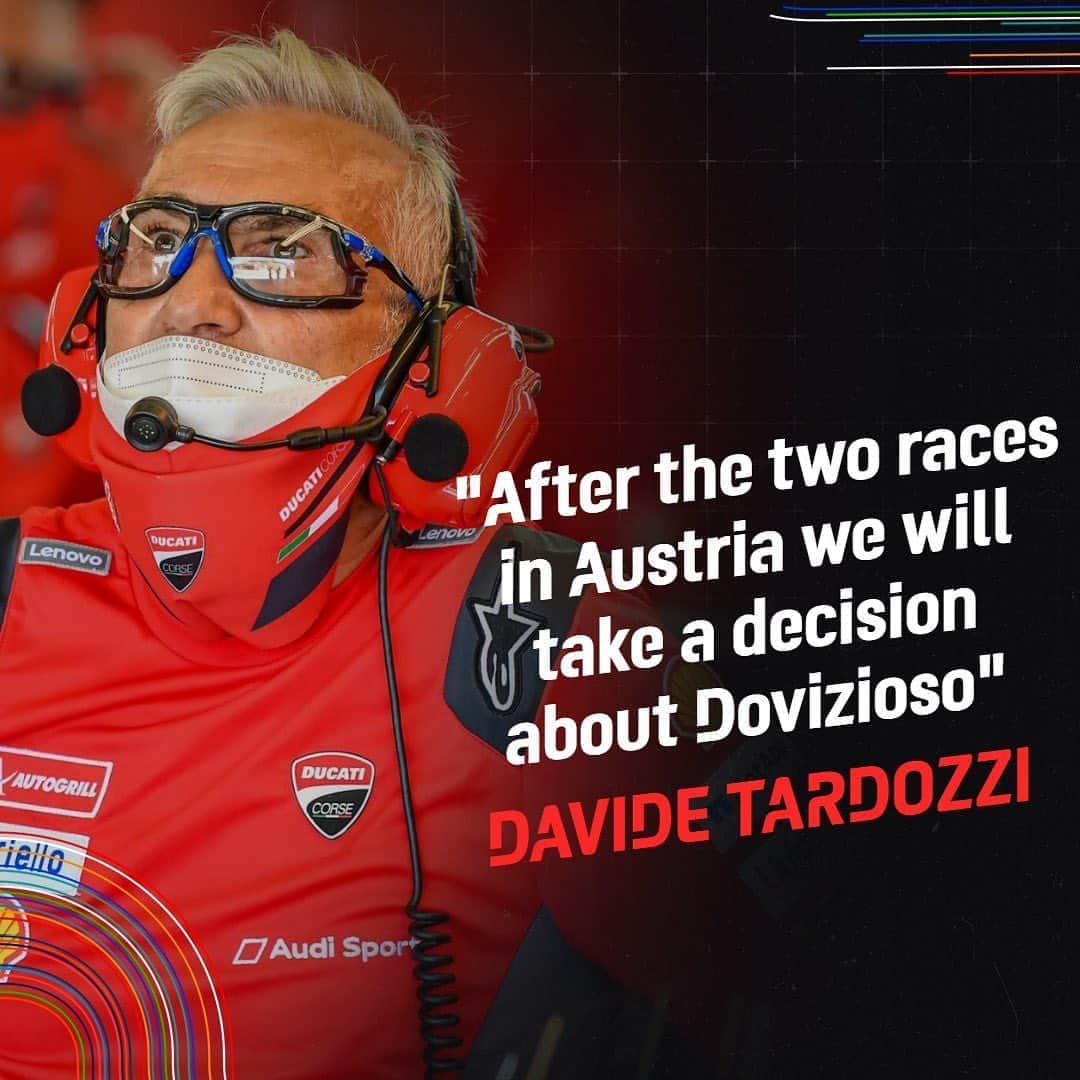 MotoGPさんのインスタグラム写真 - (MotoGPInstagram)「BIG news on the horizon! 😮 Speaking to @dazn_es, Davide Tardozzi admits that @AndreaDovizioso's future at Ducati will be decided after the Austria double-header 👀 #AustrianGP 🇦🇹 #MotoGP」8月14日 21時47分 - motogp