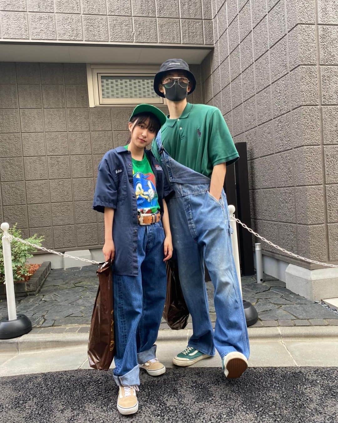 山口るあさんのインスタグラム写真 山口るあinstagram 古着コーデ選んだらたまたま色が同じだったのすごいべ笑笑 ビックリ 古着コーデ るあげ 古着ファッション 8月14日 21時53分 Ru Chandabe