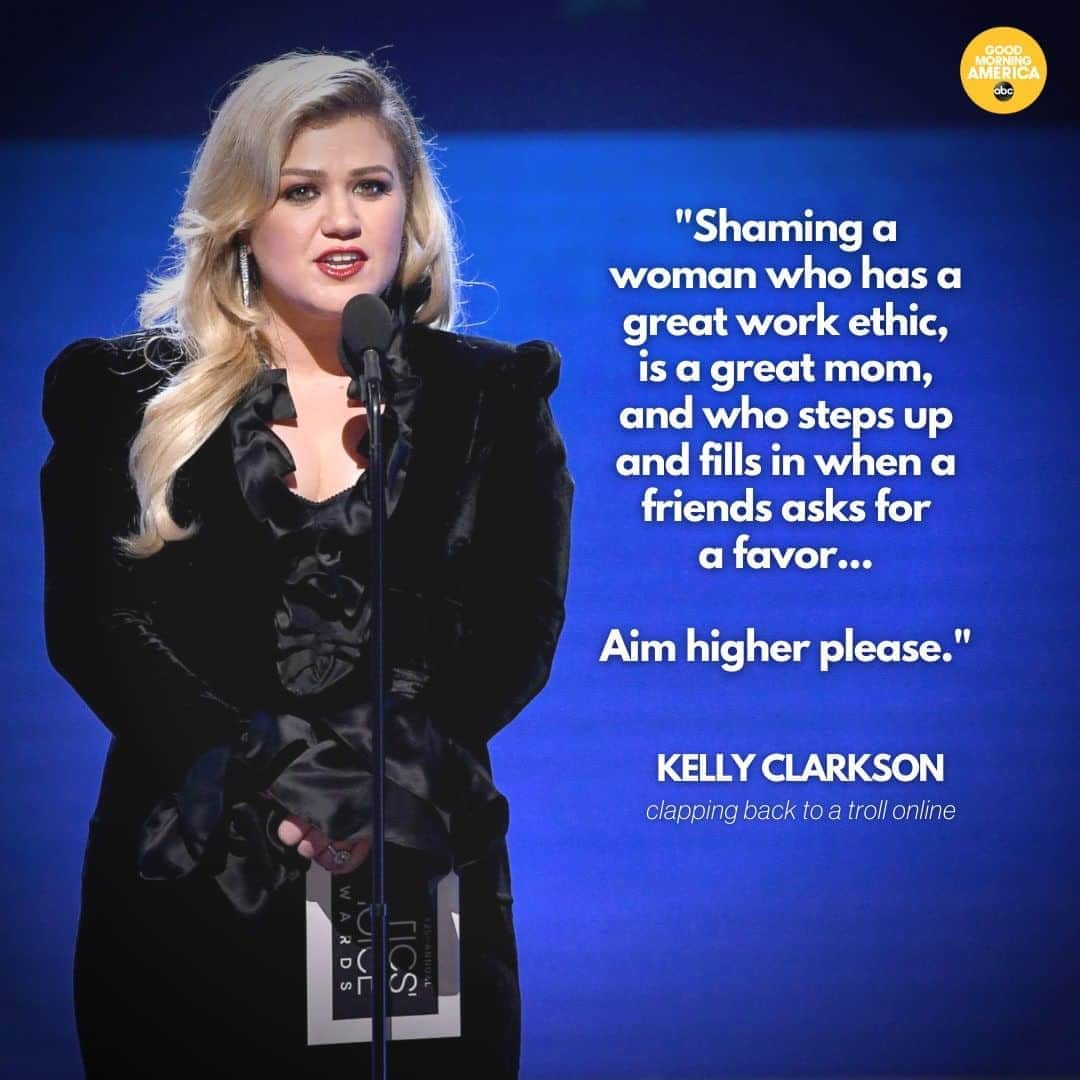 Good Morning Americaさんのインスタグラム写真 - (Good Morning AmericaInstagram)「MISS INDEPENDENT. #KellyClarkson had the best response for a troll who claim that her marriage failed because she works too hard. 👏 LINK IN BIO.」8月15日 3時00分 - goodmorningamerica