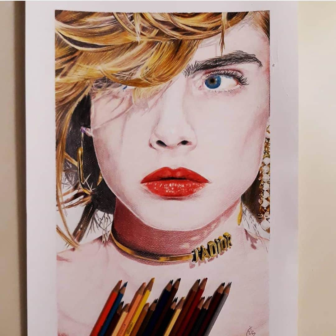 カーラ・デルヴィーニュさんのインスタグラム写真 - (カーラ・デルヴィーニュInstagram)「#FanArtFriday 💙👏🏽」8月15日 3時39分 - caradelevingne