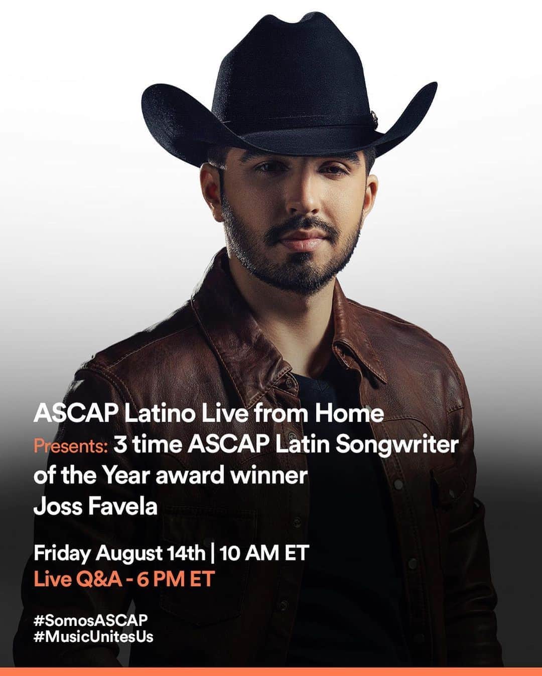 ASCAPさんのインスタグラム写真 - (ASCAPInstagram)「3x #ElPremioASCAP Songwriter of the Year award winner @jossfavela is taking over @ascaplatino’s Instagram today!! Got songwriting questions? Tune in at 6PM ET for a LIVE Q&A 🎶 #SomosASCAP」8月15日 3時33分 - ascap