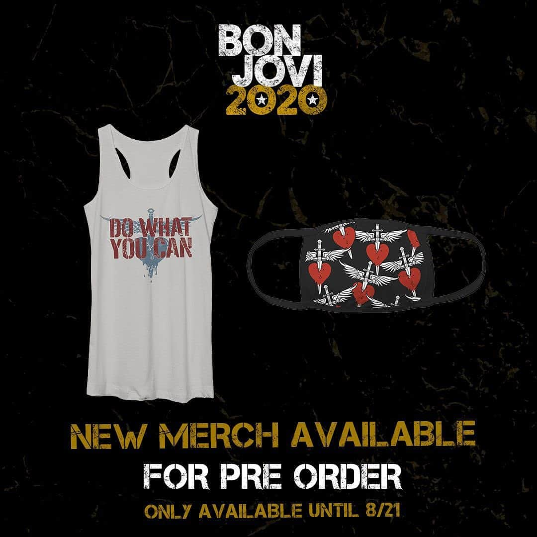 Bon Joviさんのインスタグラム写真 - (Bon JoviInstagram)「New 2020 merch now available for preorder at bonjovi.com for a limited time only! Link in bio.」8月15日 3時57分 - bonjovi