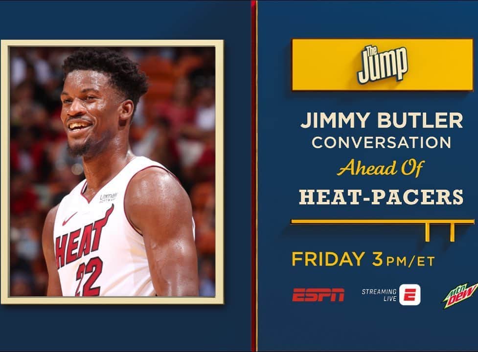 レイチェル・ニコルズさんのインスタグラム写真 - (レイチェル・ニコルズInstagram)「#TheJump is your pregame show for today’s triple header on ESPN, starting with #Heat-Pacers...seems like a good time to check in with Jimmy Butler. Come hang out...」8月15日 4時52分 - rachel_nichols