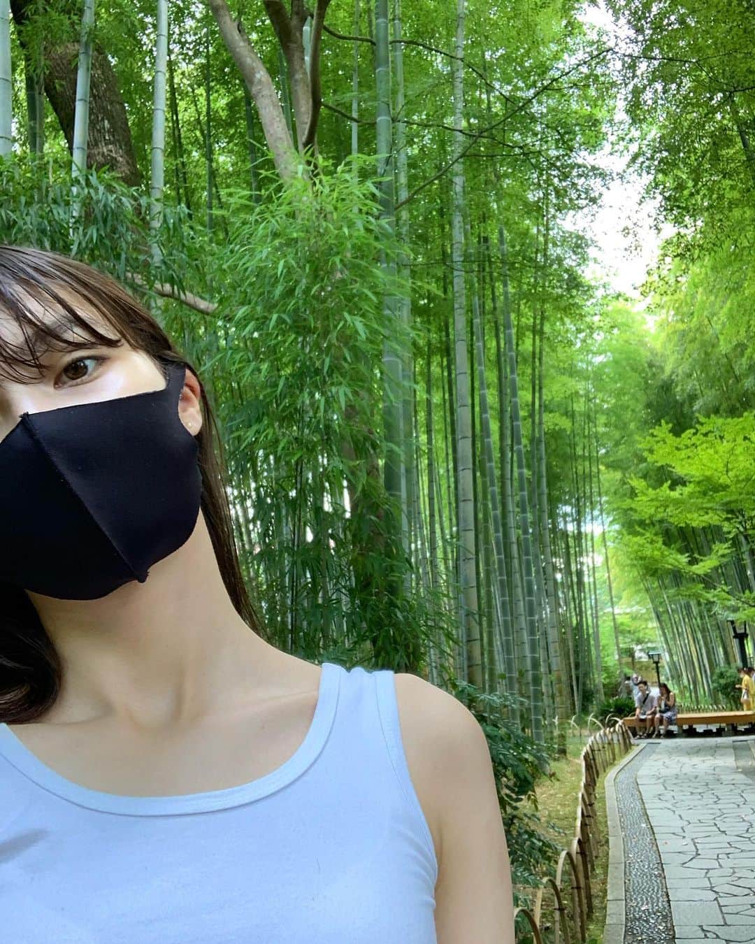 モニカさんのインスタグラム写真 - (モニカInstagram)「🎋🎋 . 毎日投稿するとか言って全然あげる写真がなかったです😅 . #竹 #竹林の小径 #日本の風景 #japan #緑 #自然 #今日のコーデ #ファッション #白 #🎋 #🔥 #モニカ #idea」8月15日 6時59分 - _monica_1121