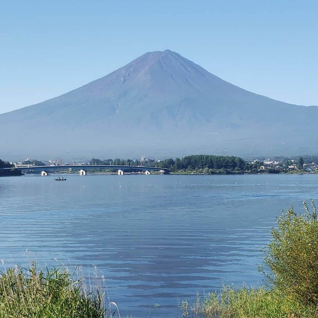 綾小路きみまろさんのインスタグラム写真 - (綾小路きみまろInstagram)「こんにちは。 綾小路きみまろです。  快晴☀️の河口湖からお届けします。 今朝の富士山🗻です！  東京に比べれば、かなり過ごしやすいのだと思いますが、今日は流石にかなり暑い☀️😵💦ので、畑作業は夕方までおやすみして様子をみています。 (スタッフから止められていますが、本当は、早く畑に行きたい😊です。←大丈夫。我慢します😆)  河口湖 #るりびょうたん #きみまろ茶や から、【夏期休業】のお知らせです。  両店ともに、 【8月17日(月)～8月20日(木)】 の4日間 夏期休業をいただきます。  どうぞよろしくお願いいたします！！  #綾小路きみまろ #河口湖 #富士山 #夏富士 #きみまろ茶やからの富士山ビュー」8月15日 15時34分 - ayanokojikimimaro_official