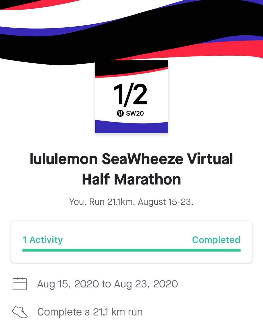 アンドリア・バーバーさんのインスタグラム写真 - (アンドリア・バーバーInstagram)「It wasn’t as pretty as running around the Seawall, but the @lululemon SeaWheeze Virtual Half Marathon is complete. ✅ Grateful for runner friends and our group chat - “miles apart but together as one.” 💖 #seawheeze2020」8月16日 2時50分 - andreabarber