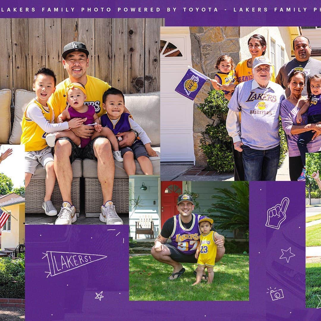 Los Angeles Lakersさんのインスタグラム写真 - (Los Angeles LakersInstagram)「We’re more than a team, we’re family. Introducing the Lakers Family Photo Album, powered by @toyotasocal. Send us your photos using #LakersFamilyPhoto for a chance to be featured.」8月16日 3時59分 - lakers
