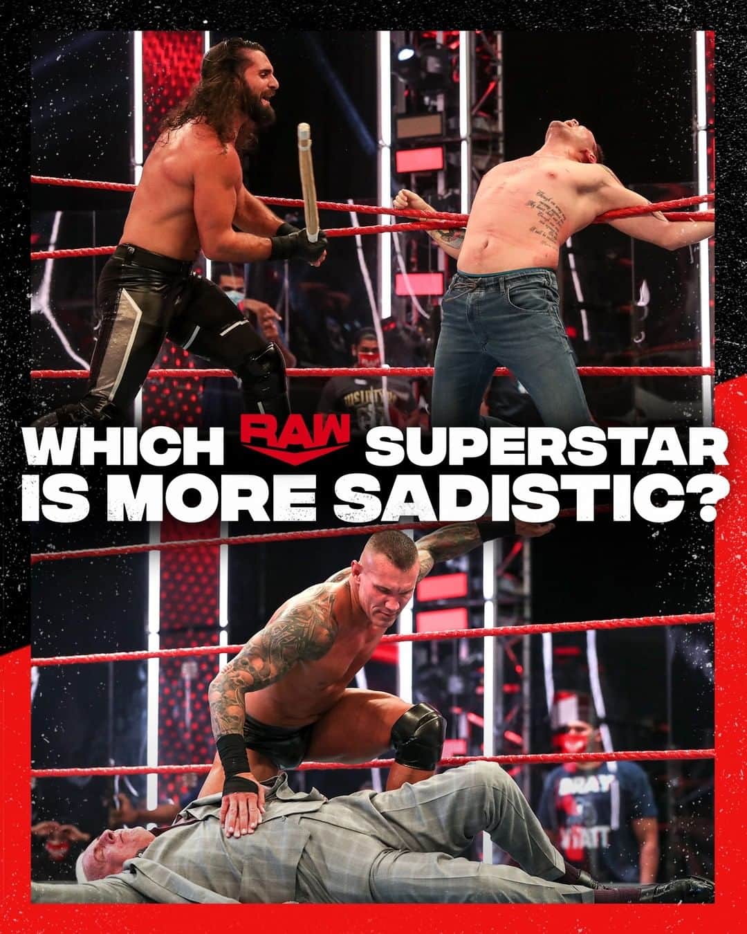 WWEさんのインスタグラム写真 - (WWEInstagram)「After the savage attacks on #WWERaw this week, who do you think is the most sadistic: @WWERollins or @randyorton?」8月16日 4時00分 - wwe
