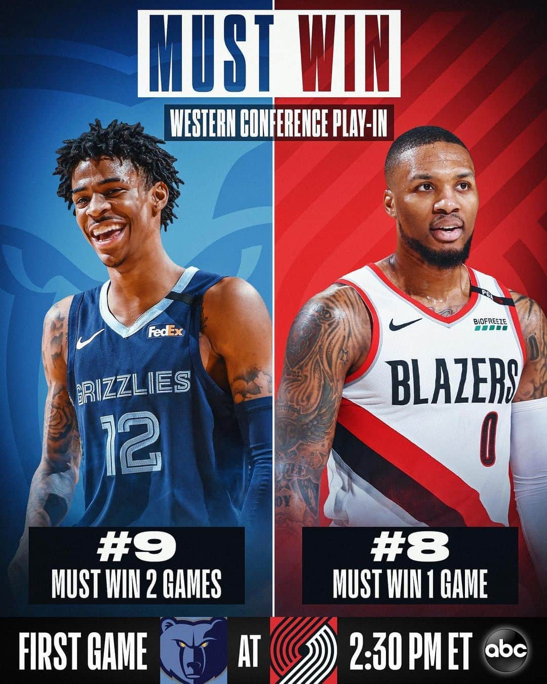 NBAさんのインスタグラム写真 - (NBAInstagram)「The @memgrizz look to force a second West Play-In on Sunday, while the @trailblazers look to advance to the #NBAPlayoffs!  WHO YA GOT??  ⏰: 2:30pm/et 📺: #NBAonABC」8月15日 21時34分 - nba