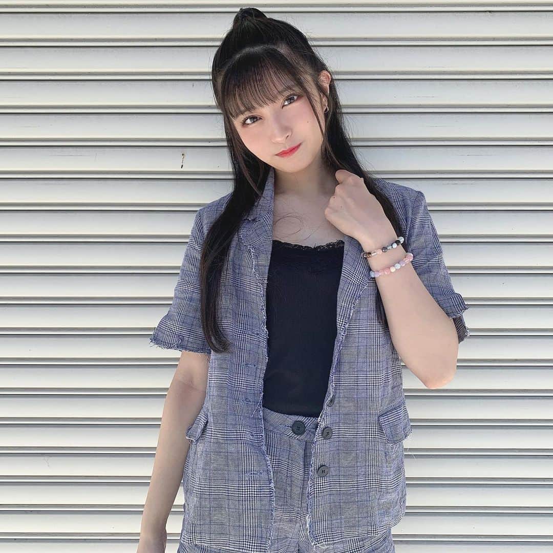 行天優莉奈さんのインスタグラム写真 - (行天優莉奈Instagram)「☺︎Smile☺︎ ・ ・ ・ ・ 最近ちょっと外出ただけなのに日焼けした😱　#行天優莉奈　です、、。 #セットアップ」8月15日 21時32分 - yurina.0314