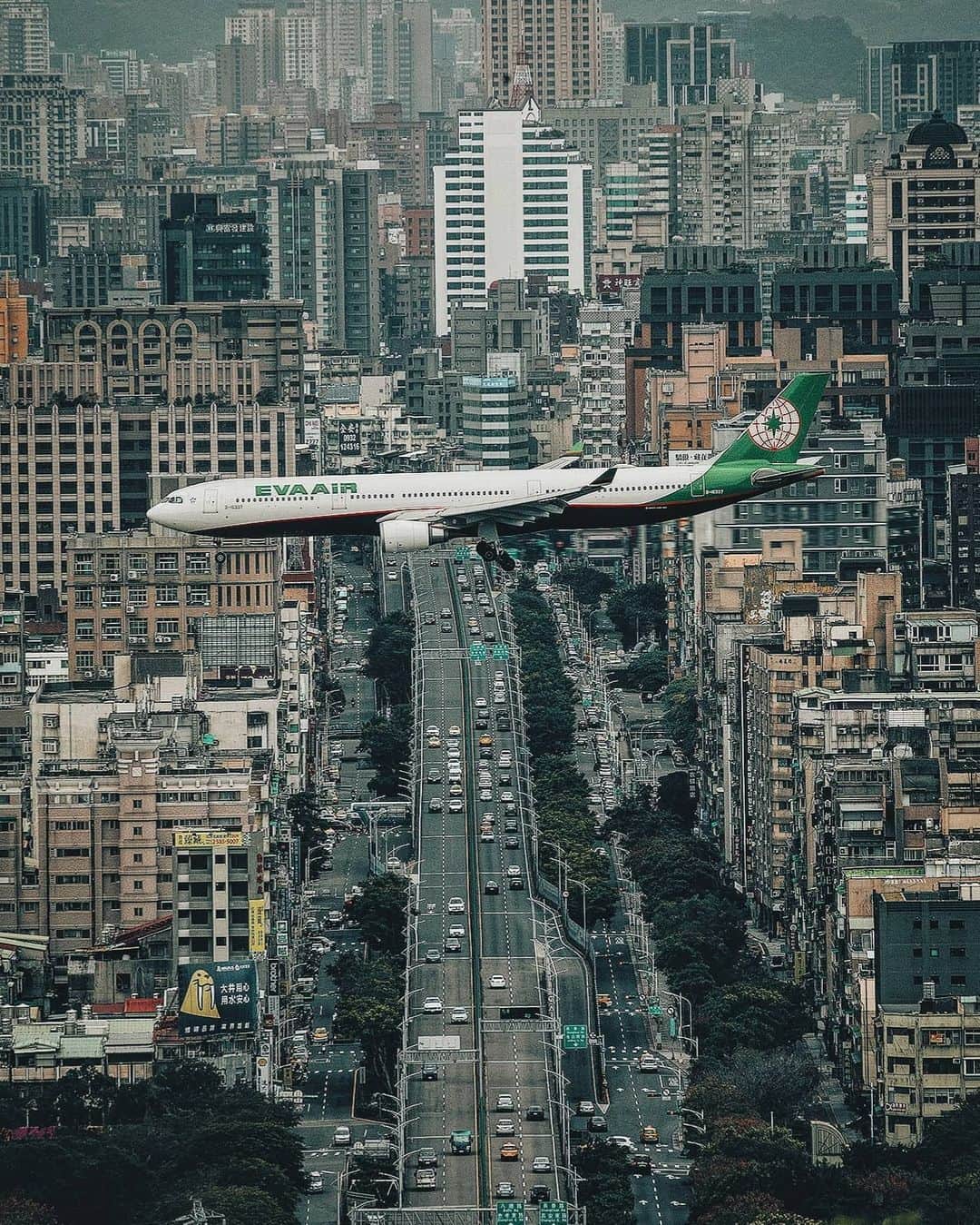 Berlin Tokyoのインスタグラム：「Plane spotting over the Taipei's sprawling concrete trees. There's a lot to discover in Taepei. . . . #hellofrom #taipei , #taiwan」